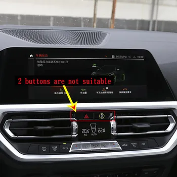Masina Triunghi de Avertizare Aer condiționat buton de Volum buton Capac Ornamental Autocolante Pentru BMW Seria 3 G20 G28 2019-2021 Accesorii Auto