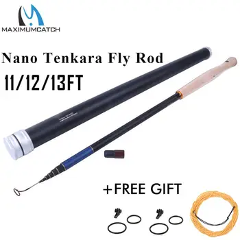 Maxcatch 11/12/13FT Tenkara Nano Japoneză Fibra de Carbon Fly Fishing Rod 6:4/7:3 Acțiune 8/9 Segmente Tijă Zbura