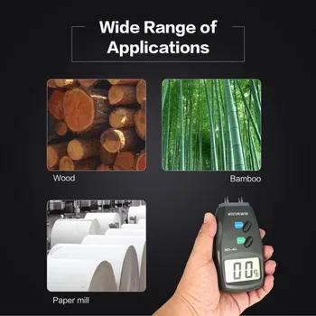 Metru de umiditate pentru lemn, dispozitiv de măsurare a umidității higrometru Digital LCD Analizor Umed Detector Tester între 5% - 40% MD-4G nou