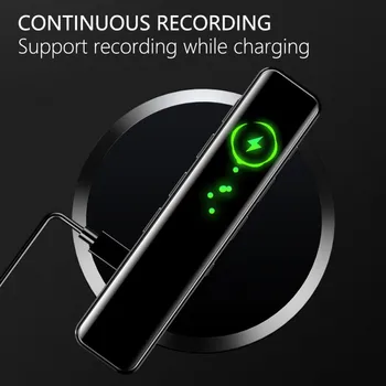 Mini Portabil Digital Recorder de Voce Activat Pentru Conferințe Și Întâlniri de Reducere a Zgomotului Clear Audio de Sunet Recordere MP3 Negru