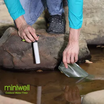 Miniwell de Supraviețuire în aer liber Kit filtru de apa cu pentru camping, drumeții, activități în aer liber