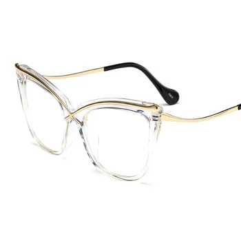 Moda Ochi De Pisică Optic Ochelari Femei Bărbați Clar Ochelari Ochelari Cadru De Epocă Lentile Transparente Spectacol Cadru Unisex
