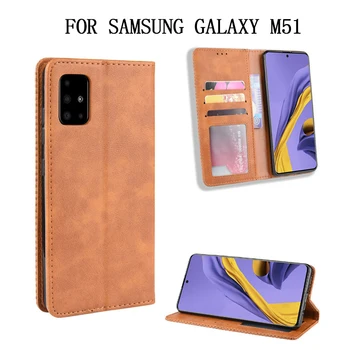 MOFi Pentru Samsung Galaxy M51 Din Piele Cataramă Magnetică GalaxyM51 Slot Pentru Card De Protecție Titularului Shell Flip Cover
