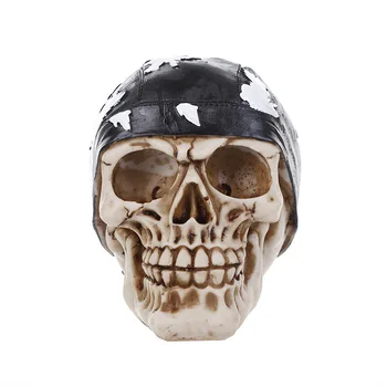 Moquerry Gotic Decor Craniu Pirat Cu Esarfa Buccaneering Acreditările Zi Schelet Mort Bobblehead Figura Craniu De Halloween