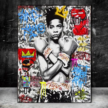 Motivaționale Boxer Graffiti Tablouri de Arta Print pe Pânză Art Postere si Printuri de Artă de Stradă Poze de Perete Decor Acasă Cuadro