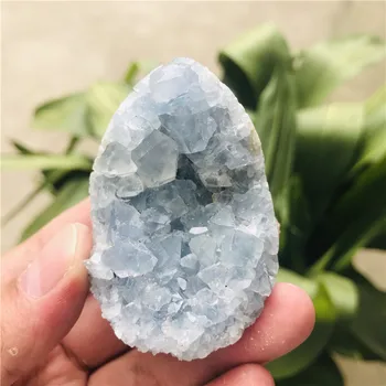 Naturale Albastru Celestite Minerale De Vindecare Cluster De Cristal Geode Neregulate Bijuterie De Piatra Decor Acasă Specimen