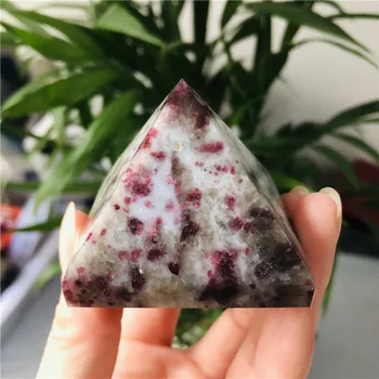 Naturale turmalina roșie piramida de cristal de cuarț specimene minerale rock vindecare elimina energia negativa decor acasă