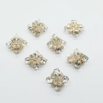 New10pcs set de BRICOLAJ bijuterii lucrate manual, accesorii din aliaj de cristal de diamant petală de design de nunta de diamant catarama Accesoriu Varietate