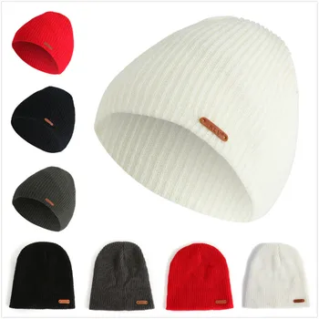 Noi Pălării Beanie Bărbați Femei Largi Groase De Iarna Solid Croșetat De Iarnă Lână Tricot De Schi Slouchy Beanie Capace Pălărie Pulover Capota Capace 2020