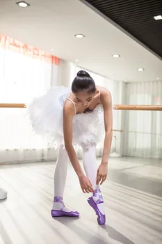 Noi Violet Dans Balet Pantofi din Satin Moale, Confortabil Unicul Balet Pantofi de Dans Pentru Copii Fete Copii en-gros B32