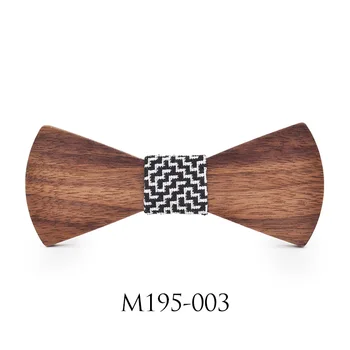 Nou 2016 de design de Moda de Personalitate din Lemn Papion Fluture Cravate Pentru Bărbați Bijuterii Accesorii cadou de Crăciun Lemn Papion