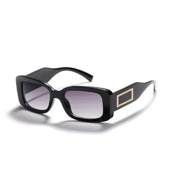 Noua Moda Dreptunghi de Epocă ochelari de Soare pentru Femei Brand Designer Retro Bărbați Shades Ochelari de Soare Femei UV400 Mici Eyewears Negru