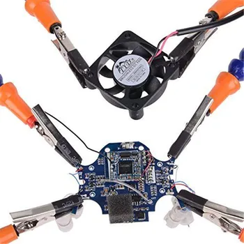 O mână de ajutor de-a Treia Parte Instrument de Lipit 6 Brațe Flexibile Șase Brațul Statie de Lipit Cu Rotatie de Aligator Clip pentru RC Drone