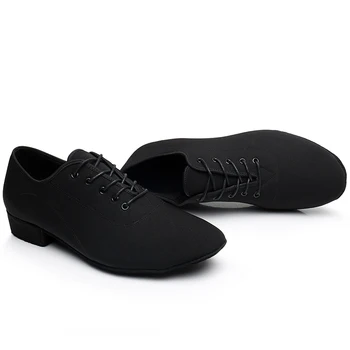 Oamenii Dans Modern Pantofi Baieti Panza Latină/Tango/Pantofi De Bal Cauciuc/Talpă Moale Tocuri Joase Om Pantofi De Dans Profesionist Negru