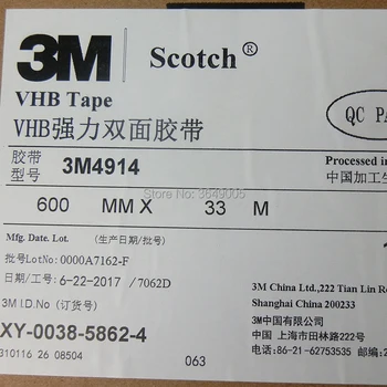 Original 3M 4914 culoare alb Acrilic Dublu Față de VHB Bandă adezivă 3m banda de spumă 8~30mm