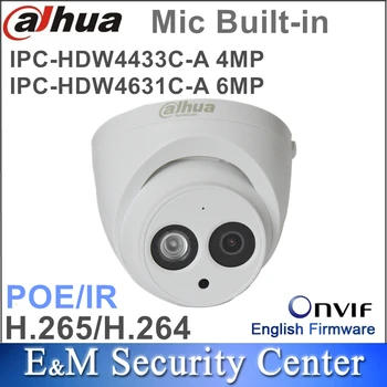 Original dahua 4MP IPC-HDW4433C-O și 6Mp IPC-HDW4631C-O Rețea de camere de supraveghere IP aparat de Fotografiat IR POE CCTV Microfon Built-in dome