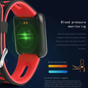 P68 ceas Inteligent trupa IP68 rezistent la apa smartwatch Dinamic heart rate monitor de presiune sanguina pentru iPhone Android Sport ceasul de Sănătate
