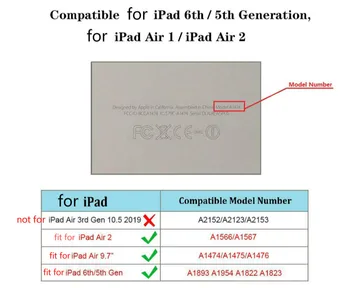Pentru iPad Air 2 Caz,Silicon Moale Înapoi Coajă Pu Auto Wake Sleep Pentru iPad Air 1 A1474 A1475 A1476 Capacul suportului