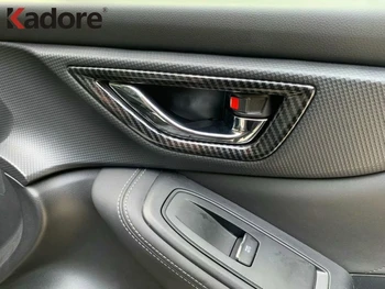 Pentru Subaru Forester SK 2018 2019 2020 Fibra de Carbon Maner Usa Interioara Prinde Capacul Ornamental Introducerea Decal Panoul de Accesorii Auto