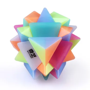 Qiyi Jeleu De Culoare Magic Cube Cub Transparent De Puzzle Cu Degetul Jucarii Neo Profesionale Viteza Cuburi Devreme Jucarii Educative Pentru Copii