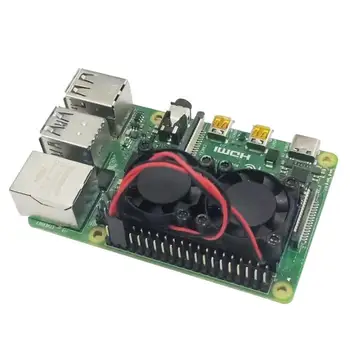 Raspberry Pi 4 Dual Ventilator cu Radiator de Răcire Sistem Dublu de Racire Cooler cu Ventilator Radiator potrivit pentru Raspberry Pi 3 3B Plus