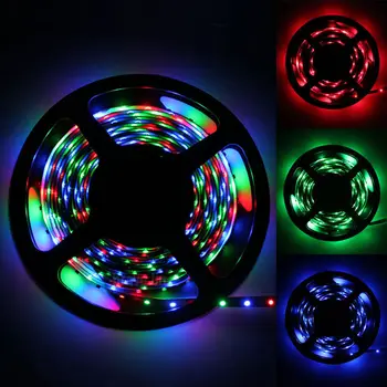 RGB SMD 2835 lumina Benzi a CONDUS 300 Led / 5M Anul Nou Șir Panglică Culori RGB LED de Înaltă Calitate Flexibil Decor Acasă Lampa