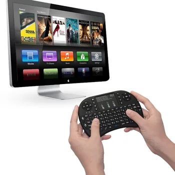 Rii i8+ Wireless/Bluetooth Mini rusă Tastatura Cu Baterie de Litiu de Fundal Touchpad-ul Pentru PC, TV Box, Windows
