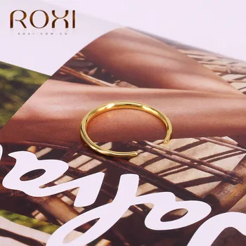 ROXI Minimalist Bijuterii Reale Argint 925 Inele pentru Femei Deschidere Inel Reglabil Deget Inelul de Nunta Formatii de Petrecere, Cadouri