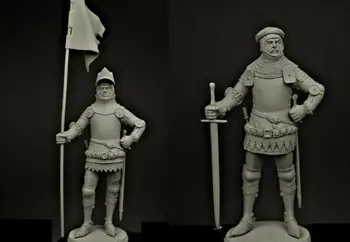 Scara 1/24 75mm Nevopsite Rășină Figura războinic Medieval