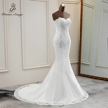 Sexy Strapless rochie de mireasa 2020 rochie de mireasa rochii de mireasa frumoase rochii de mireasa aplicatiile vestidos de novia căsătorie rochie
