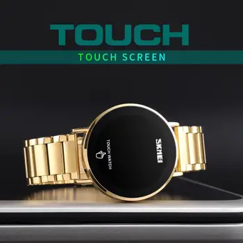 SKMEI Bărbați Ceasuri de mana Digitale cu LED-uri Touch Ecran Impermeabil Bărbați Ceas Electronic Ceas Ceasuri Sport relojes hombre 1550