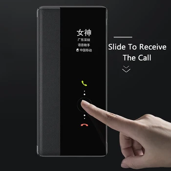 Smart View Flip Cazul în care Telefonul Pentru Huawei P40 Pro Plus P 40 40pro Piele Magnetic Cover Pentru Huawei P40pro P40pro+ rezistent la Șocuri Caz