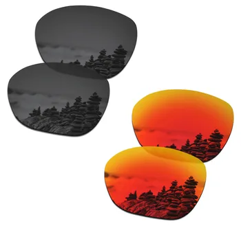 SmartVLT 2 Perechi de ochelari de Soare Polarizat Lentile de Înlocuire pentru Oakley ore Suplimentare Stealth Negru si Rosu de Foc