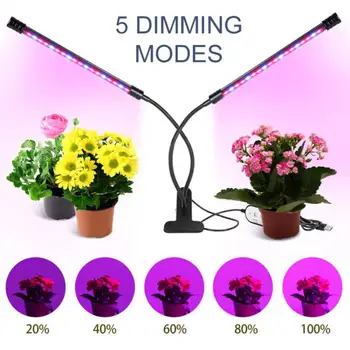 Spectru complet Phytolamps DC5V USB LED-uri Cresc Light 9W 18W 27W Desktop Clip Fito Lămpi pentru Plante Flori Cresc Cutie