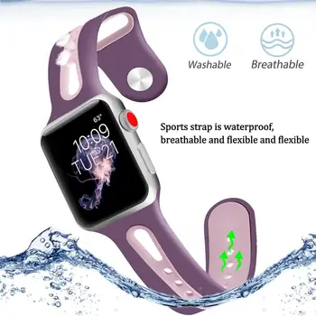 Sport Curea Pentru Apple Watch 5 trupa 44mm 40mm iwatch kommer 6 4 3 correa bratara curea de Accesorii pentru apple watch 42mm curea 38mm