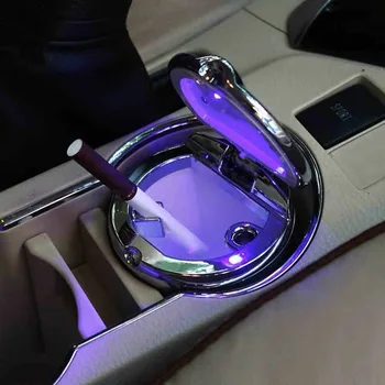 Universal Auto scrumiera cu LED-uri de lumină de țigară Birou Scrumiera fum de Țigară Scrumiera pentru Hyundai kona interior Auto Consumabile