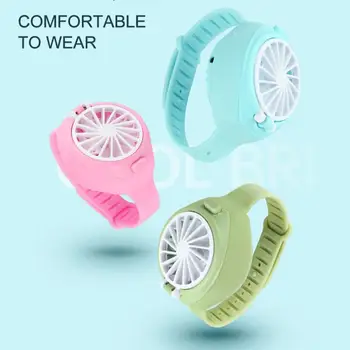 Vara Portabil USB Mini Ventilator pentru Copii Watch Fanii Reîncărcabilă Mici de Sport Birou Mână Aer Conditionat Cooler USB Alimentat