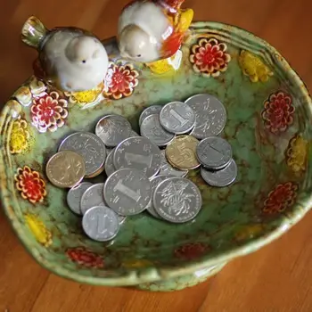 Vintage ceramice pasăre săpunieră bomboane de Fructe antena accesorii baie set kit nunta decor acasă artizanat figurină de porțelan