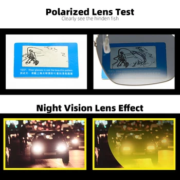 VIVIBEE 2020 Nou Flip-up Clip pe ochelari de Soare Polarizat Oameni de Conducere Pilot Obiectiv Viziune de Noapte Ochelari de Soare Anti-UVA UVB Ochelari