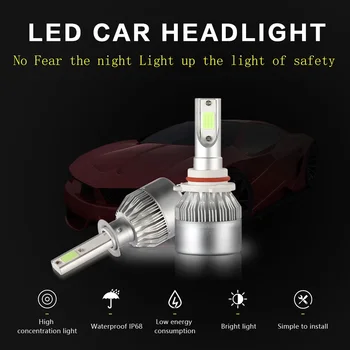 Volodina H4 Lampa LED H7 H8 H11 HB4 H1 9005 HB3 Auto Becurile Farurilor 72W 8000LM Accesorii Auto 6000K led lumina de ceață Faruri