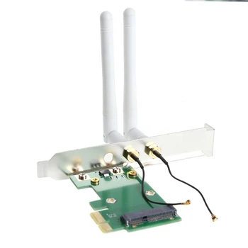 Wireless placa de Retea Wifi Mini PCI-E PCI-E 1X Desktop Adapter + 2 Antene
