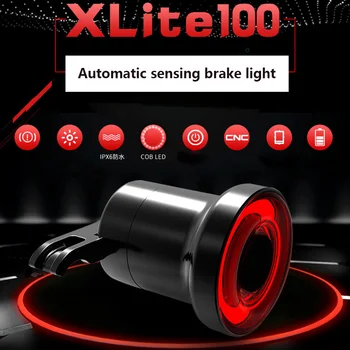 Xlite100 Biciclete Stopuri Smart Auto Inteligent Ciclism Senzor Lumini de Frână de Încărcare USB Road Bike MTB Siguranță Stopurile din Spate