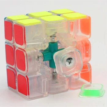 Yongjun GuanLong transparent 3x3x3 Magic Cube Puzzle Jucării pentru Provocare Jucării Pentru copii Copii cubo magico