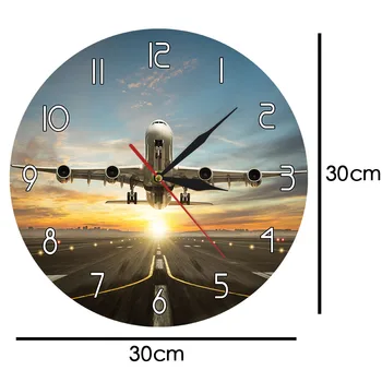 Zbor A Aeronavelor Ceas De Perete Decor Acasă Aviației Traseu Acrilica De Perete Ceas De Cuarț Tăcut Moderne De Avion Personalizate, Ceasuri De Perete