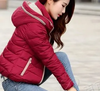 ZOGAA femei straturi 2020 jacheta de iarna pentru femei cu 6 culori Doamnelor scurt cu fermoar în jos jacheta de iarna cald sacou Casual, slim-fit haina