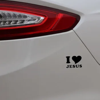 Îl IUBESC pe ISUS INIMA Religioase Creștine Autocolant Auto Automobile Motociclete Accesorii Exterioare de Vinil Decalcomanii pentru Honda Lada Bmw